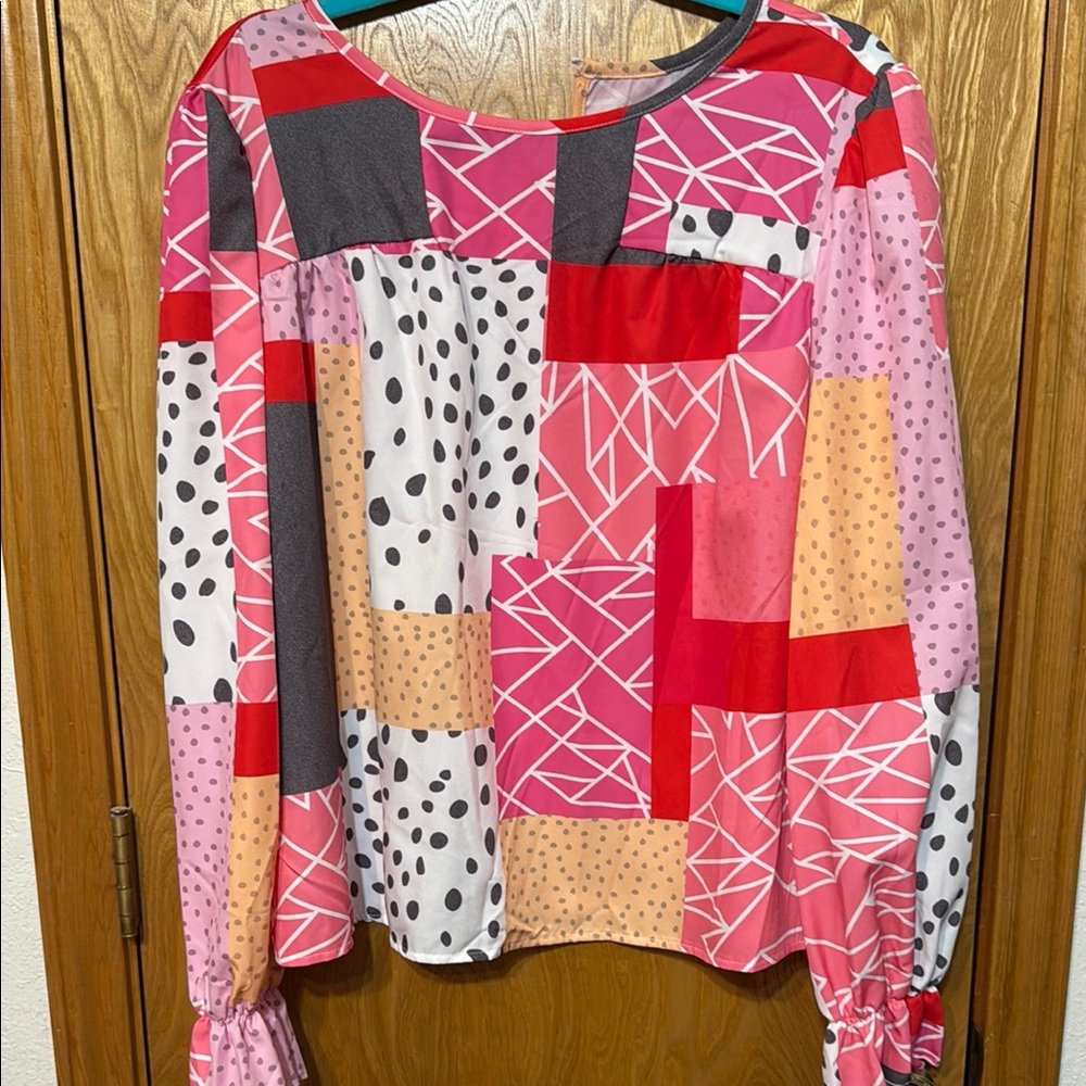 Colorful Patchwork Women's Top